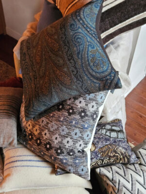 One of a kind cushions and throws